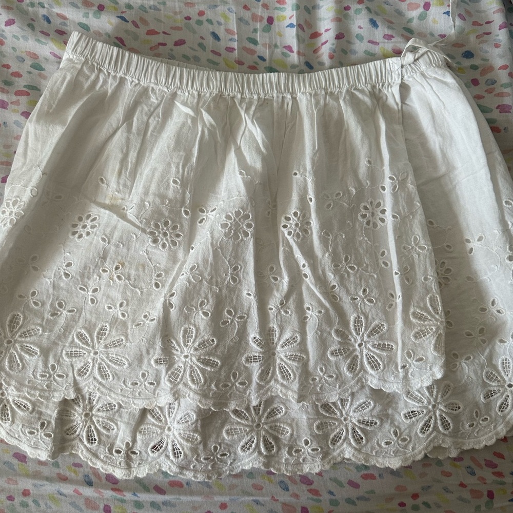 Zara Kids, white eyelet skirt, size 11-12